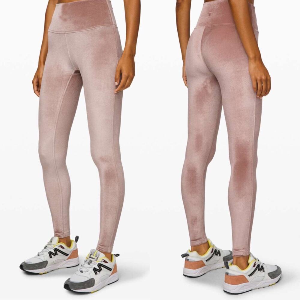 Lululemon Wunder Lounge High-Rise Velvet Tight Leggings in Spanish Oak - Size: 2